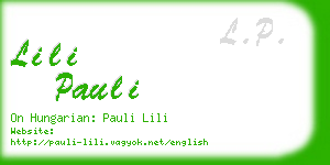 lili pauli business card